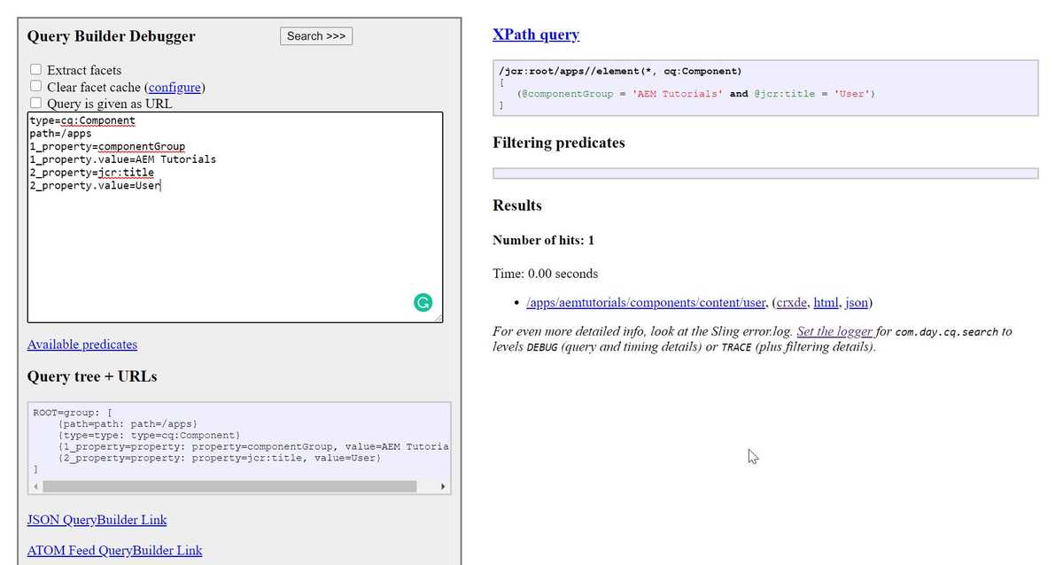 AEM Query Builder Double Property