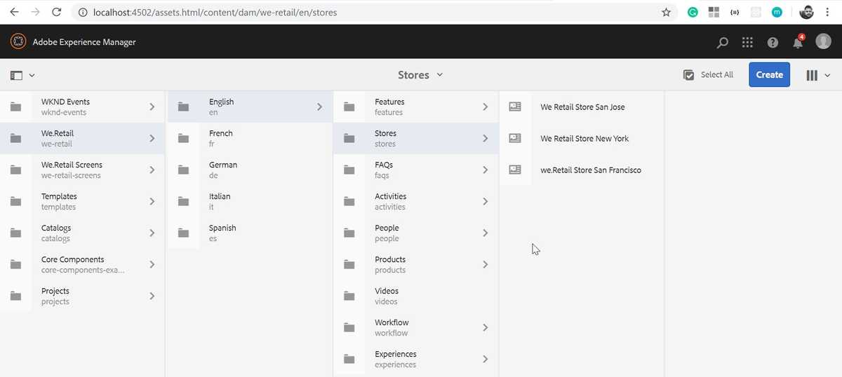 AEM Assets Console